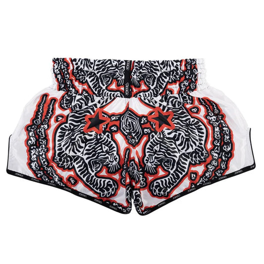 SAK YANT Muay Thai Shorts White