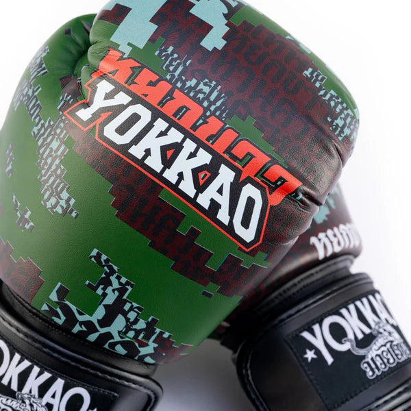 Thai Camo Boxing Gloves Forest