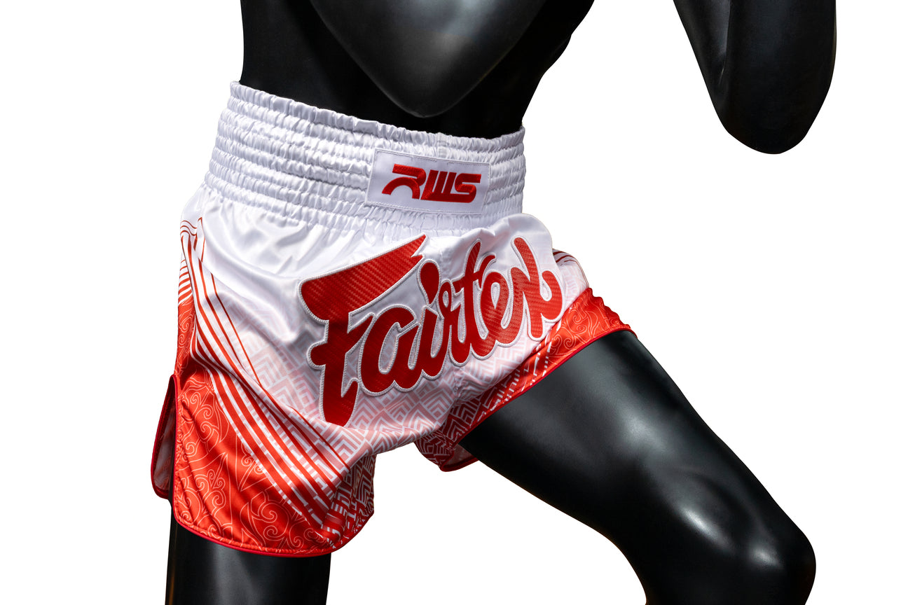 Fairtex x RWS Muay Thai Shorts  (Rajadamnern World Series White)
