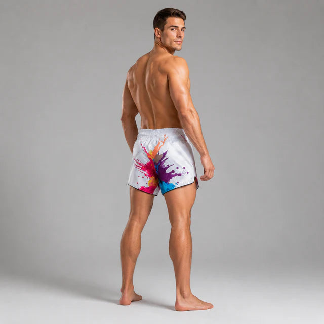 Fairtex Muay Thai Shorts - BS1939 White Funky Soul