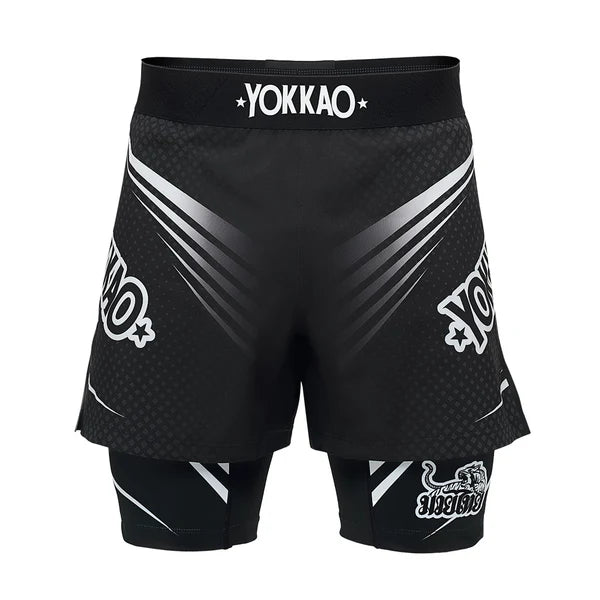 Dual Fight Shorts Black