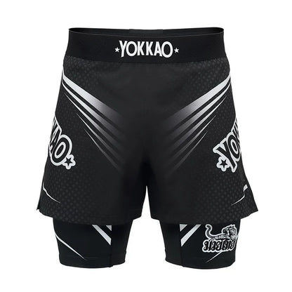Dual Fight Shorts Black