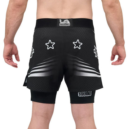 Dual Fight Shorts Black