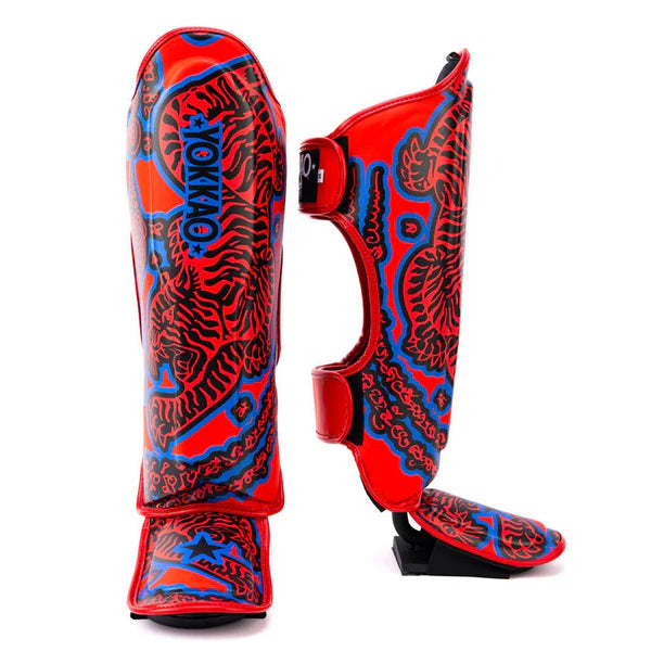 SAK YANT Shin Guards Red