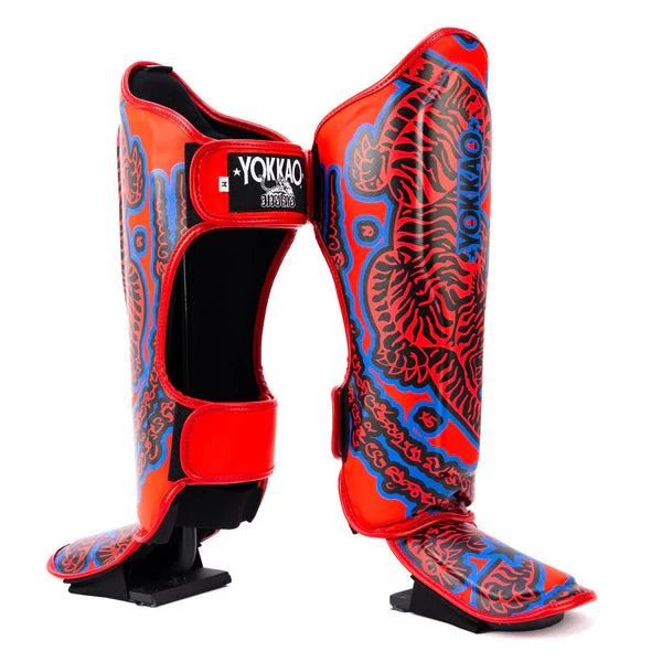 SAK YANT Shin Guards Red