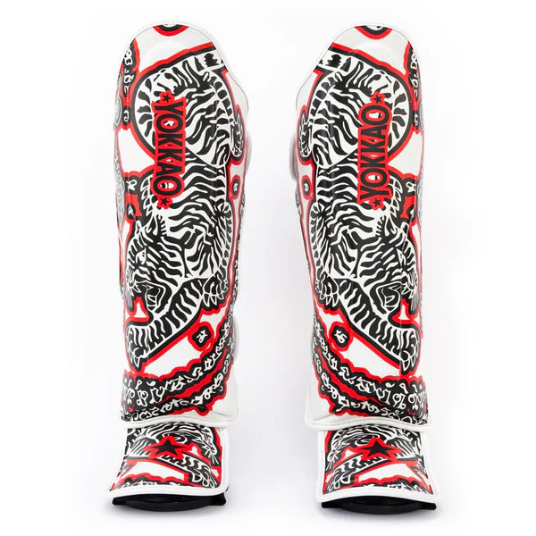SAK YANT Shin Guards White