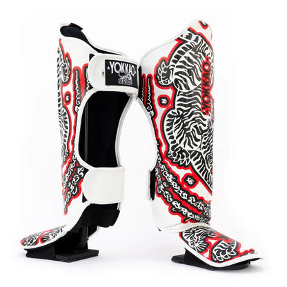 SAK YANT Shin Guards White