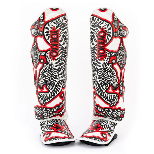 SAK YANT Shin Guards White