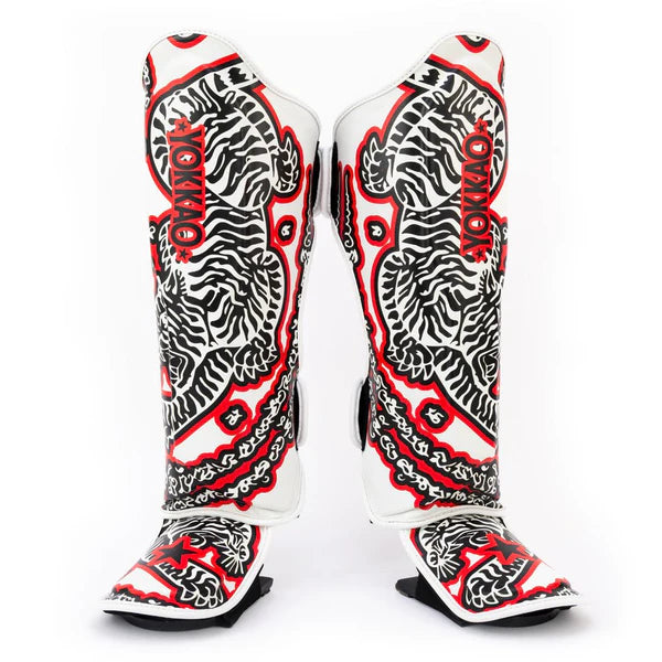 SAK YANT Shin Guards White