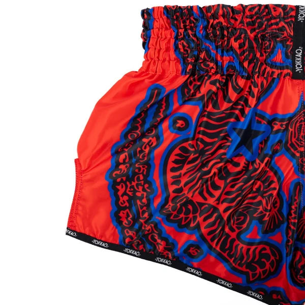 SAK YANT Muay Thai Shorts Red