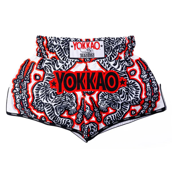 SAK YANT Muay Thai Shorts White