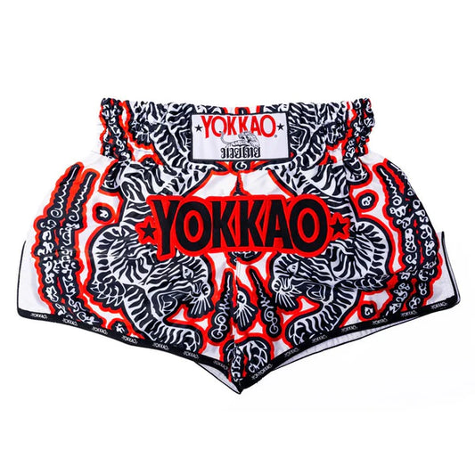 SAK YANT Muay Thai Shorts White