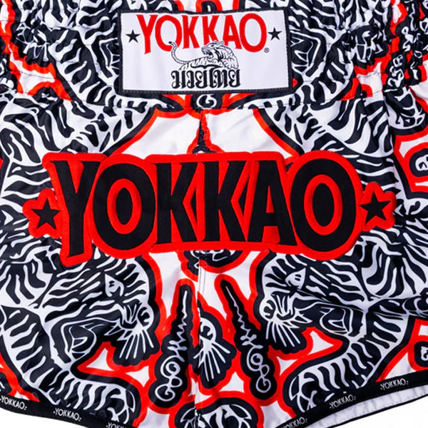 SAK YANT Muay Thai Shorts White