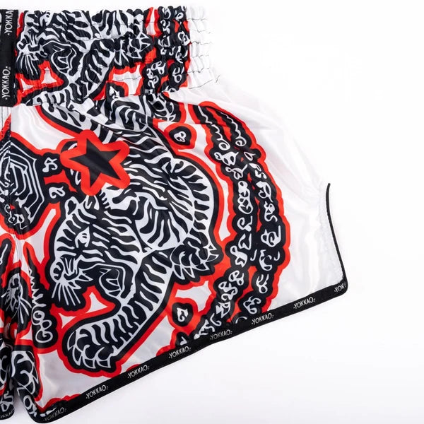 SAK YANT Muay Thai Shorts White