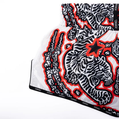 SAK YANT Muay Thai Shorts White