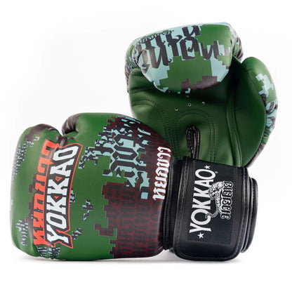 Thai Camo Boxing Gloves  Forest