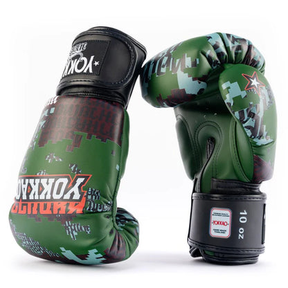 Thai Camo Boxing Gloves  Forest