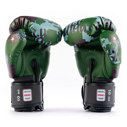 Thai Camo Boxing Gloves  Forest