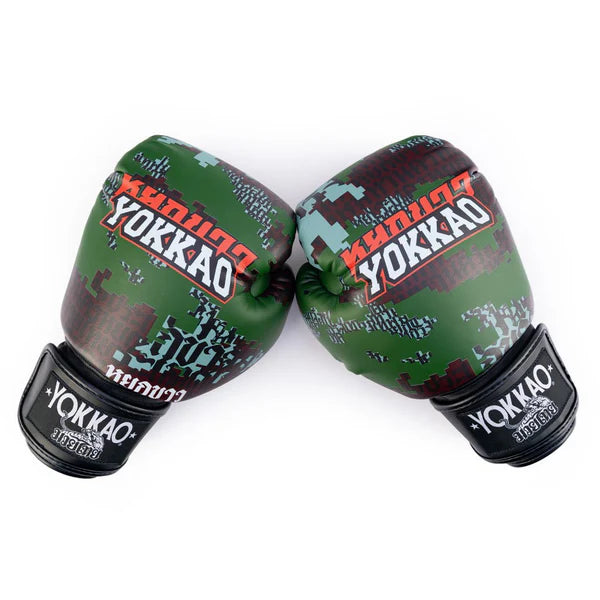 Thai Camo Boxing Gloves  Forest