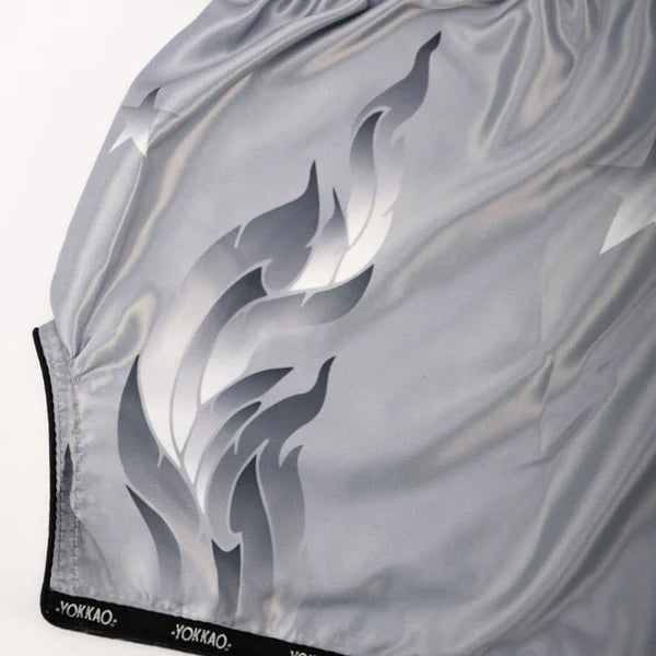 The Flame Muay Thai Shorts White