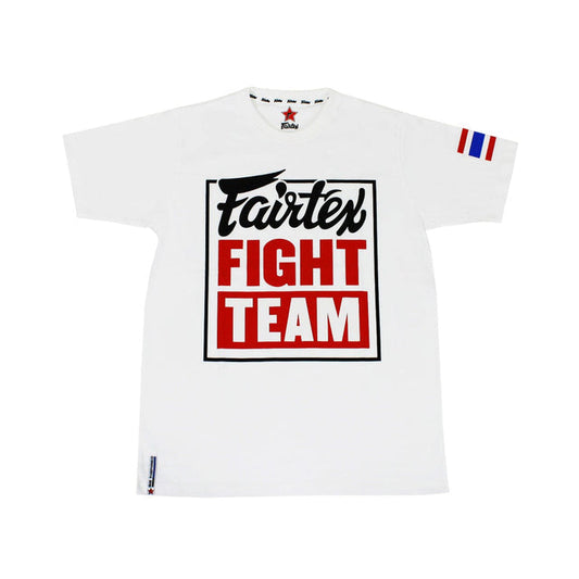 Fairtex T-shirt "Fairtex Fight Team" White/Red